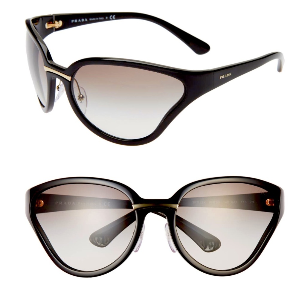 Prada Oversized Wrap Butterfly Sunglasses 100% Authentic